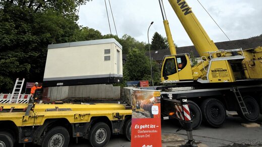 Ein PoP-Gebäude wird gesetzt.
