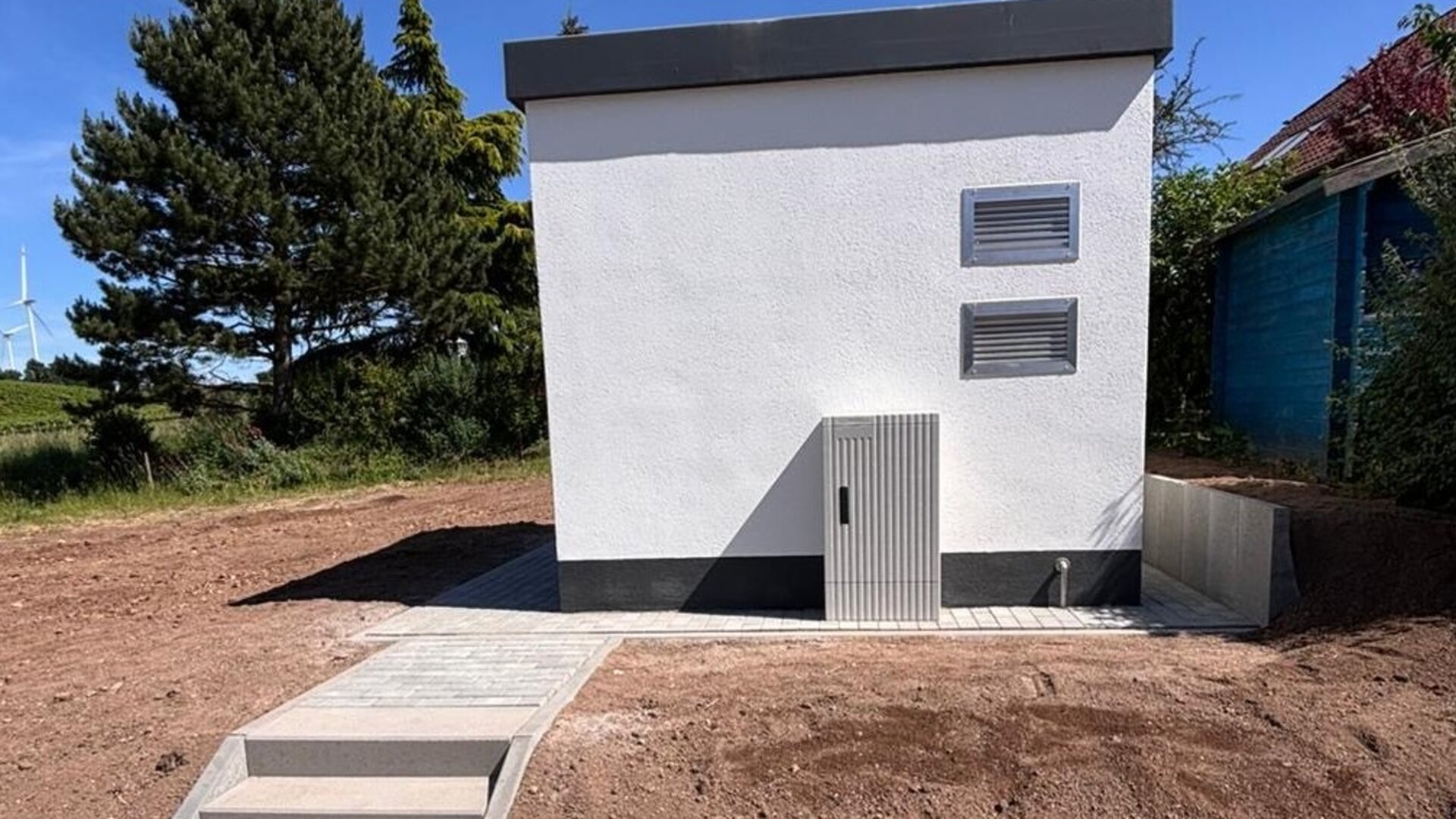 Auf dem Foto ist ein PoP-Gebäude zu sehen.