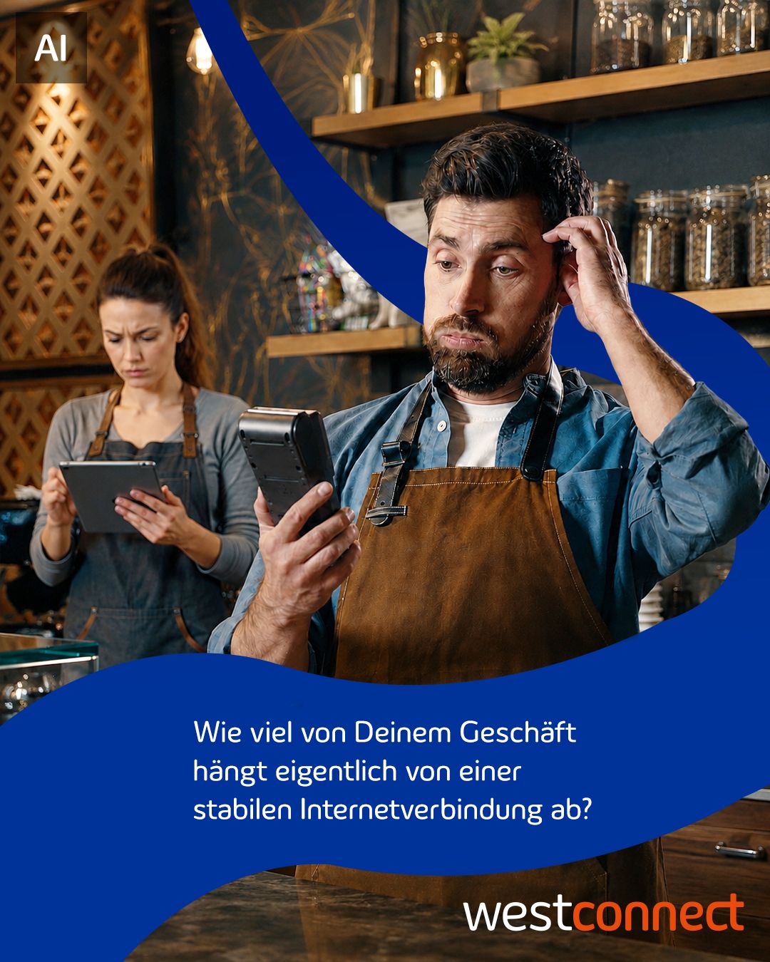 Vier WLAN-Balken. Dann keiner mehr.